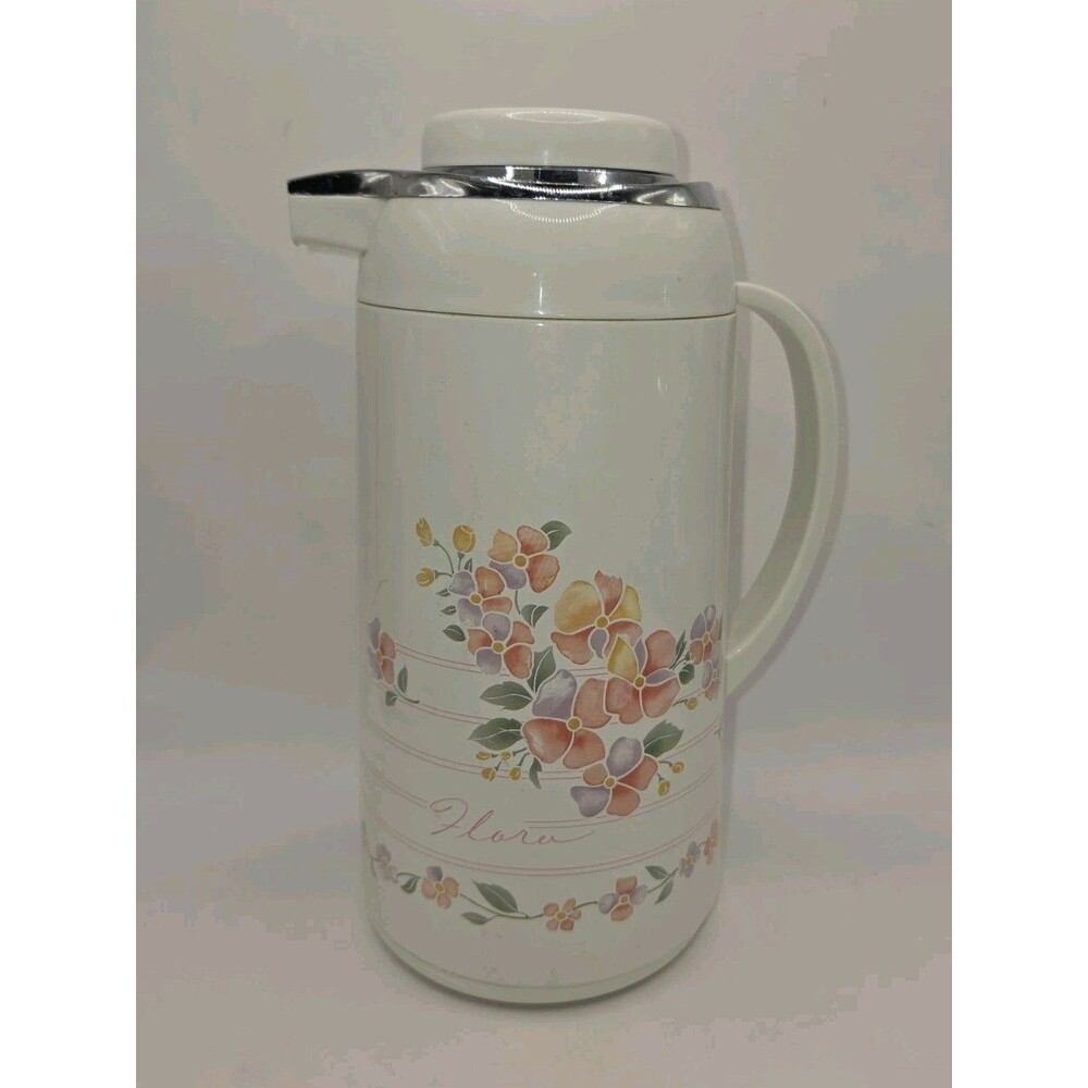 Vintage 90s Phoenix Insulated Coffee Tea Carafe Flora Cottagecore Grandmacore